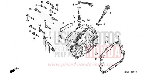 PANNEAU CARTER-MOTEUR D. NX125K de 1989